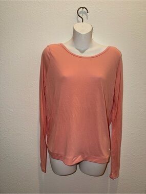 Forever 21 Coral Peach Long-Sleeve Top